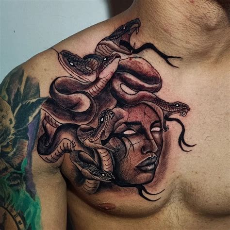 medusa versace tattoo|american traditional medusa tattoo.